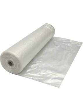 Heavy Duty Clear Plastic Sheeting 4 mil - 8' x 100' Thick Polyethylene Film